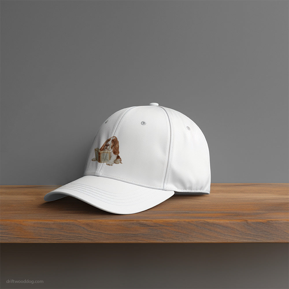 Basset Hound Studying a Book Hat – Unisex Hat for Dog Owners