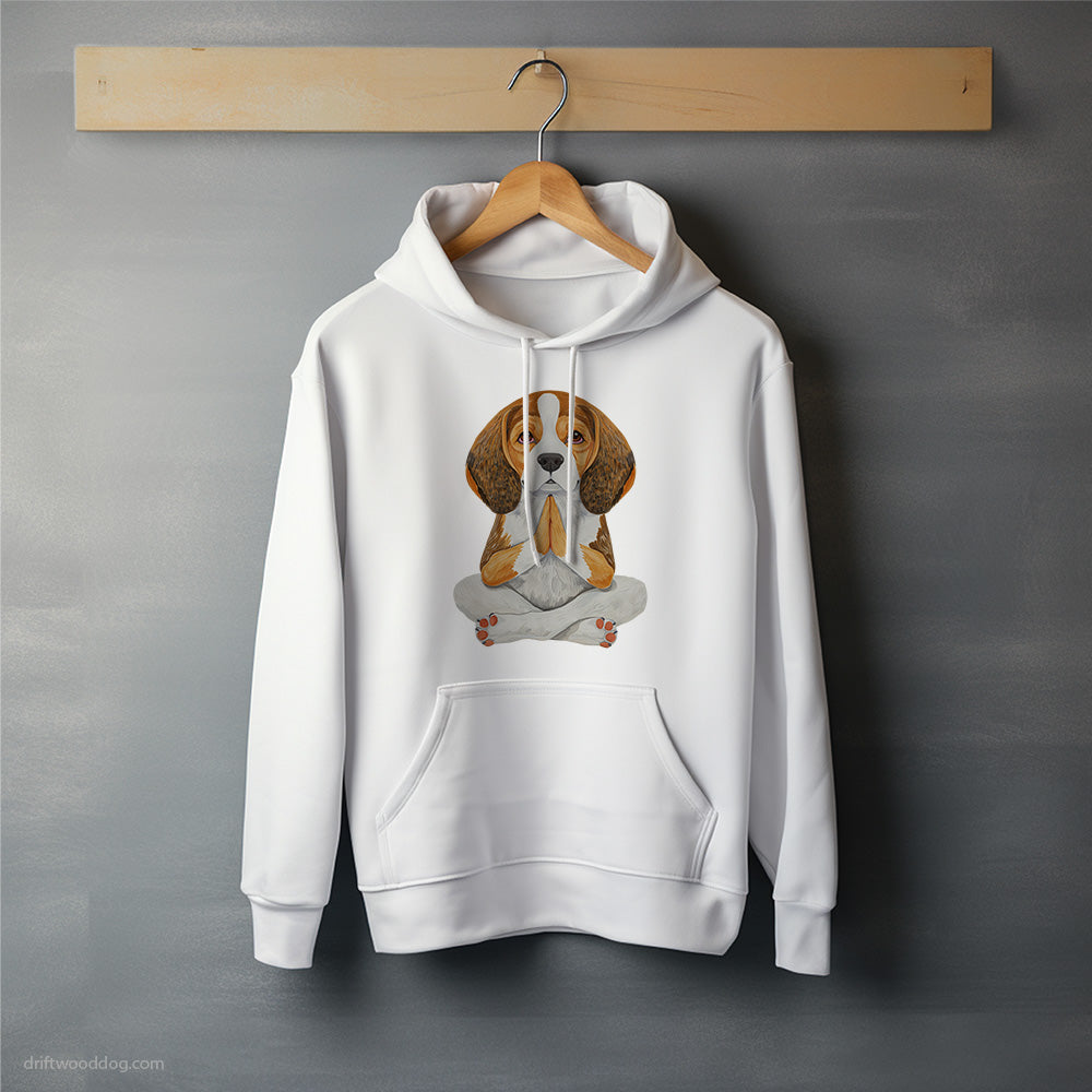 Beagle Meditating during Yoga Hoodie – Unisex Hoodie for Dog Lovers