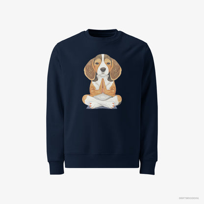 Beagle Doing Yoga Navy Sweatshirt