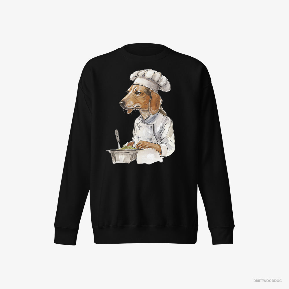 Dressed as a Chef Beagle Cooking Meals – Men's Sweatshirt Black Eco – Eco-Friendly