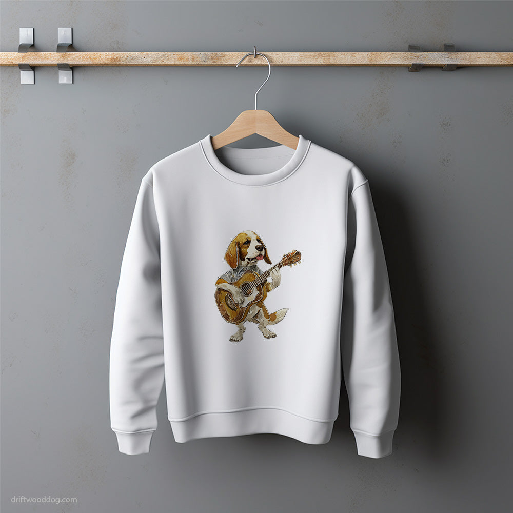 Beagle Performing with a Guitar Sweatshirt – Unisex Sweatshirt for Dog Lovers