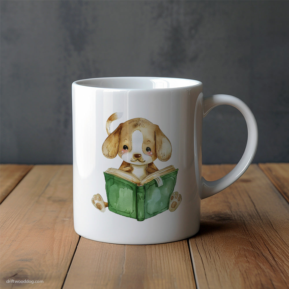 Cute Beagle Reading a Book Mug – Unique Dog Cups | Dog-Themed Mugs