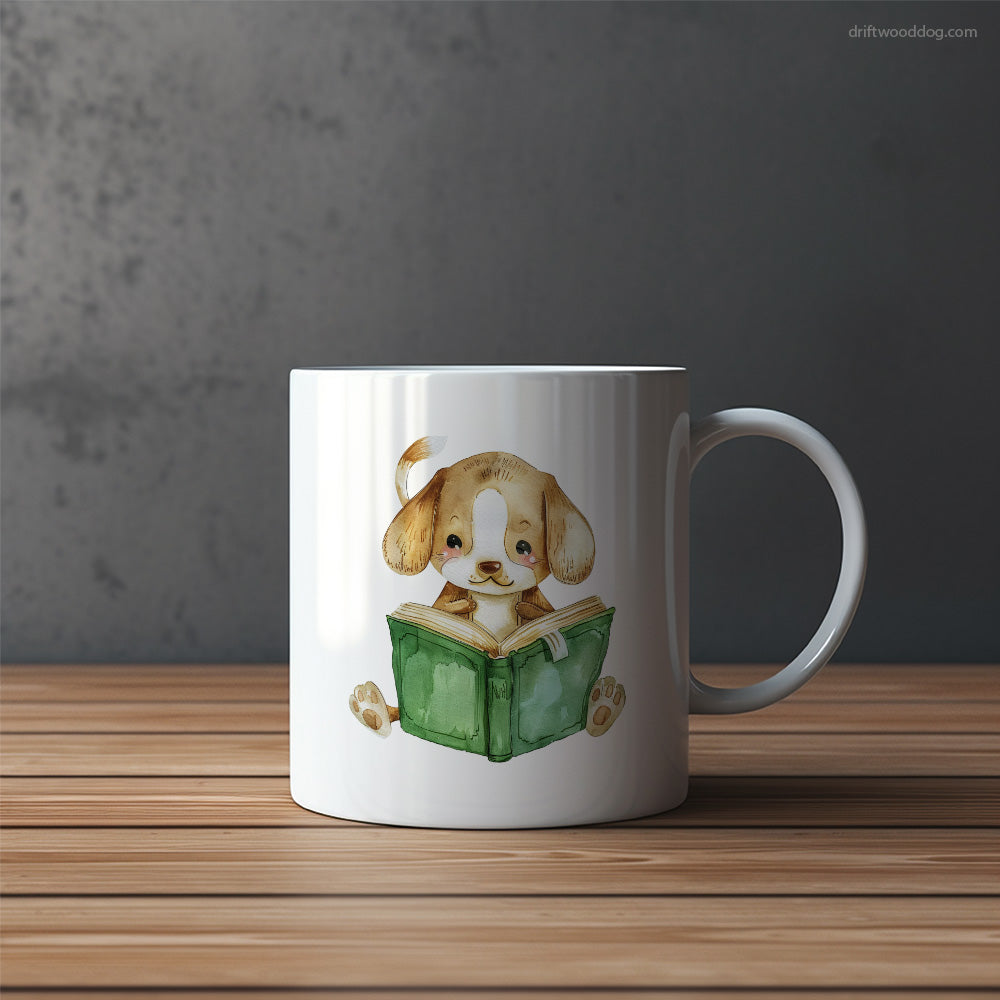 Cute Beagle Reading a Book Mug – Funny Dog Coffee Mugs | Quirky Canine Drinkware