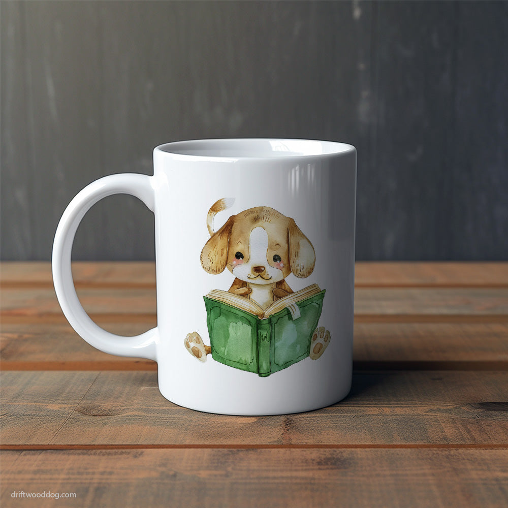 Cute Beagle Reading a Book Mug – Cute Dog-Themed Mugs | Perfect Gifts for Dog Lovers