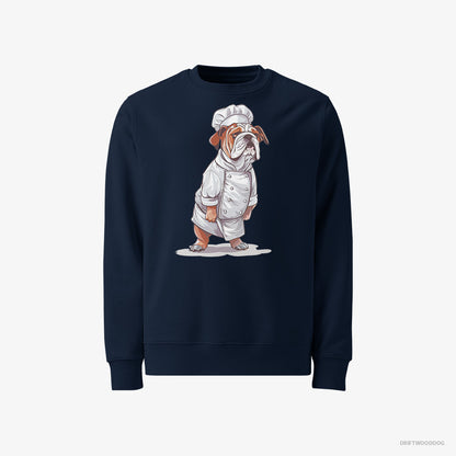 Bulldog Dressed as a Chef Navy Sweatshirt