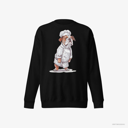 Bulldog Dressed as a Chef Black Sweatshirt