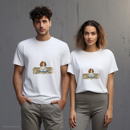 Cavalier King Charles Spaniel Meditating T-Shirt – Unisex T-Shirt for Dog Lovers 