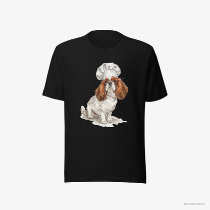 Cavalier King Charles Spaniel T-Shirt – Men Black T-Shirt Eco-Friendly – Ready for Some Cooking (on White Background)