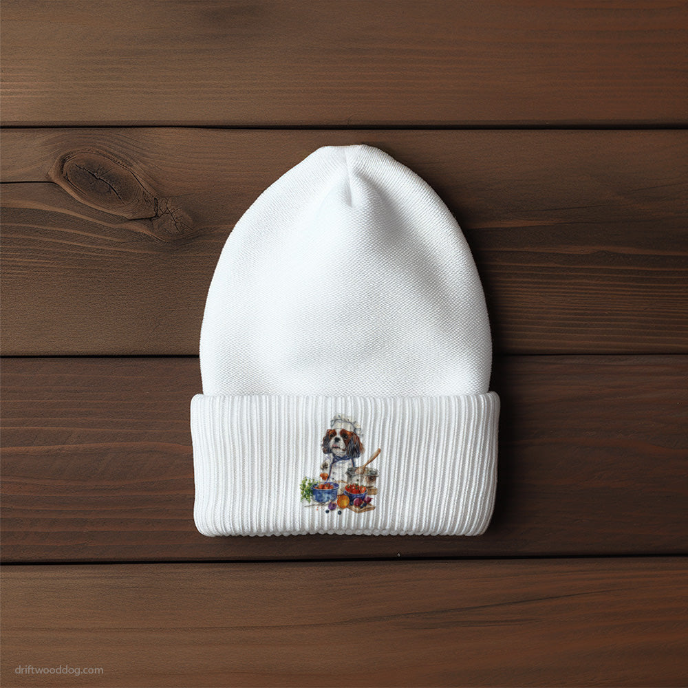 Cavalier King Charles Spaniel Cooking Meals in Kitchen Beanie – Unisex Beanie for Dog Lovers