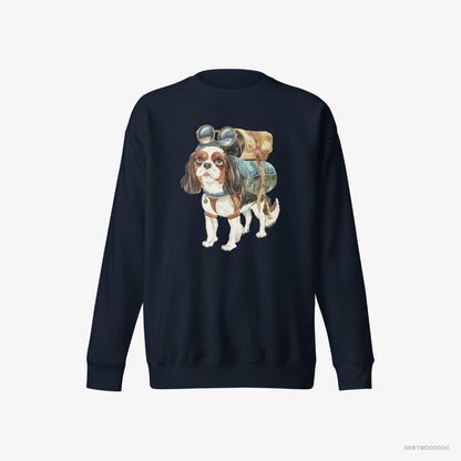 Cavalier King Charles Spaniel Hiking Navy Sweatshirt