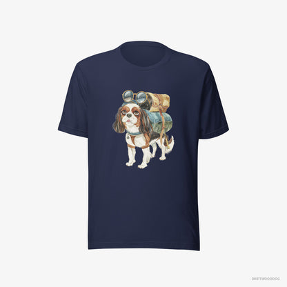 Cavalier King Charles Spaniel Hiking Navy T-Shirt