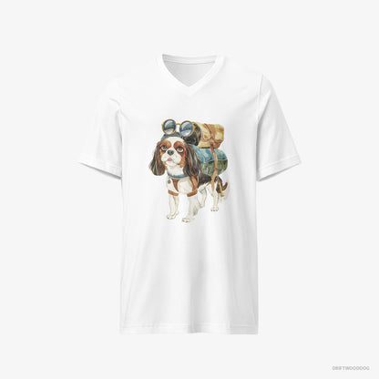 Cavalier King Charles Spaniel Hiking White T-Shirt