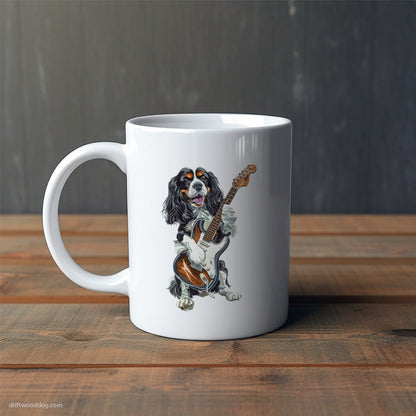 Cavalier King Charles Spaniel Playing Rock Guitar Mug – Cute Dog-Themed Mugs | Perfect Gifts for Dog Lovers