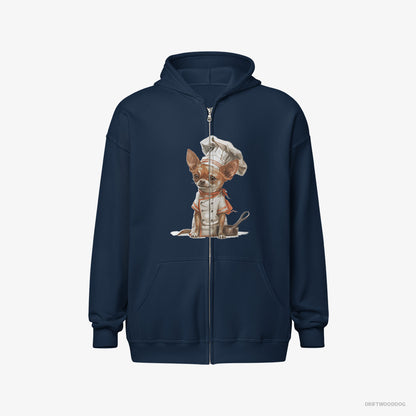 Chihuahua Set for Cooking Navy Hoodie