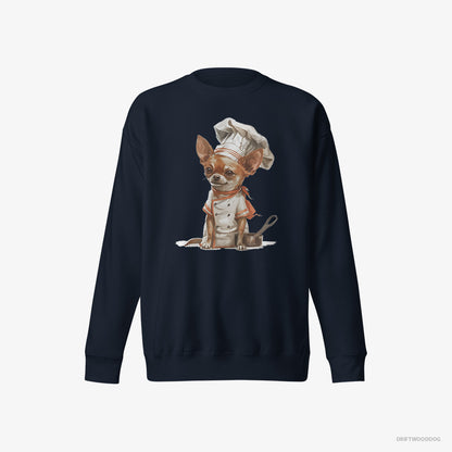 Chihuahua Set for Cooking Navy Sweatshirt