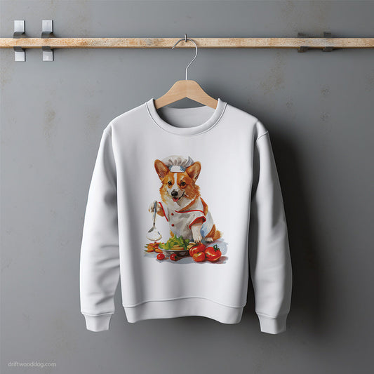 Corgi Ready for Some Cooking Sweatshirt – Unisex Sweatshirt for Dog Lovers