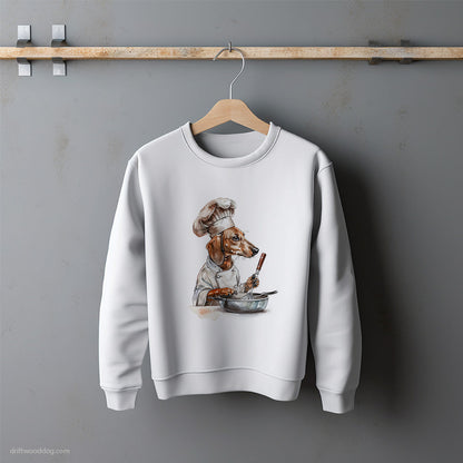 Dachshund Attired Like a Chef Sweatshirt – Unisex Sweatshirt for Dog Lovers