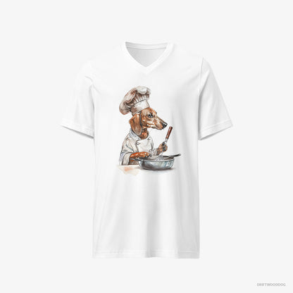 Dachshund Attired Like a Chef White T-Shirt