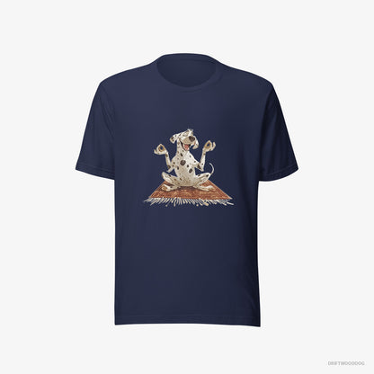 Dalmatian Doing Yoga Navy T-Shirt