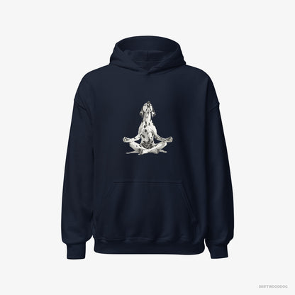 Dalmatian Meditating during Yoga Navy Hoodie