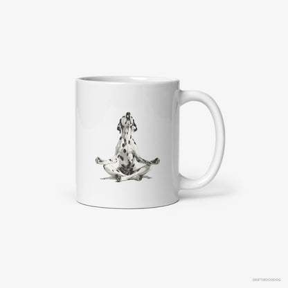 Dalmatian Meditating during Yoga White Mug