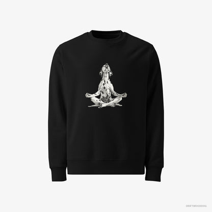 Dalmatian Meditating during Yoga Black Sweatshirt