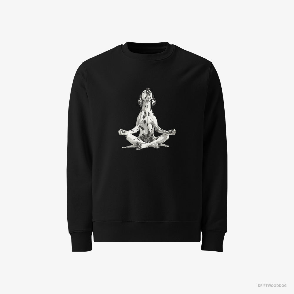 Peaceful Dalmatian Meditating during Yoga – Men's Sweatshirt Black – Classic