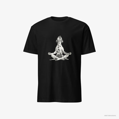 Dalmatian Meditating during Yoga Black T-Shirt