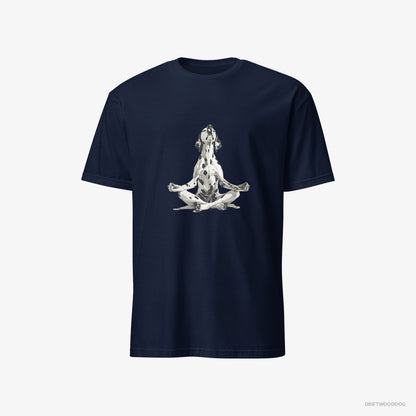 Dalmatian Meditating during Yoga Navy T-Shirt