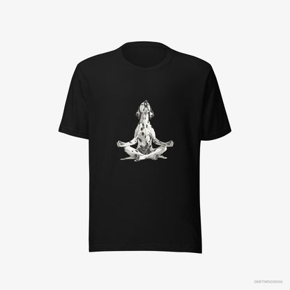 Dalmatian Meditating during Yoga Black T-Shirt