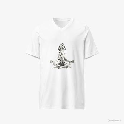 Dalmatian Meditating during Yoga White T-Shirt