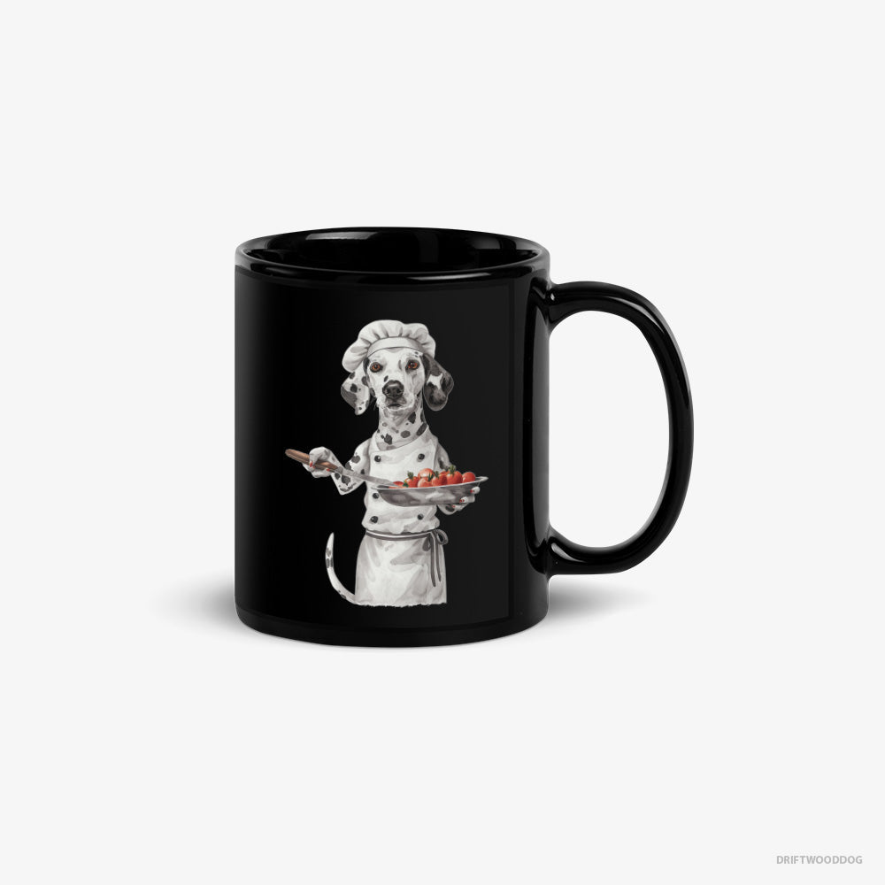 Dalmatian Making Food in the Kitchen – Mug Black – Classic