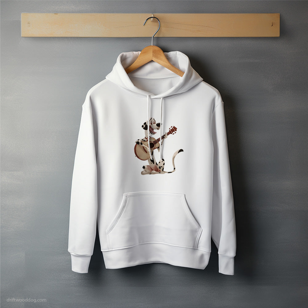 Dalmatian Playing Guitar Hoodie – Unisex Hoodie for Dog Lovers