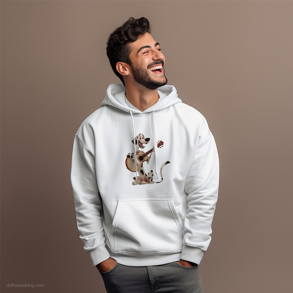 Dalmatian Playing Guitar Hoodie – Dog Hoodies for Men