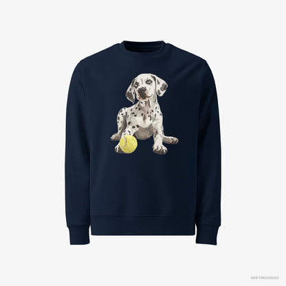 Dalmatian with a Tennis Ball Navy Sweatshirt