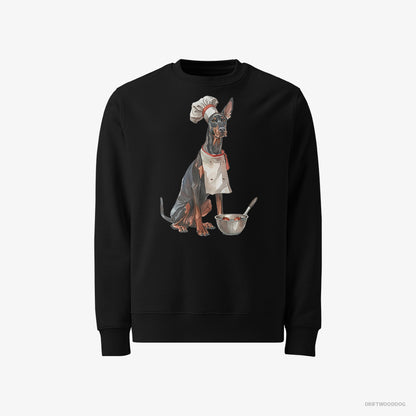 Dobermann Ready for Some Cooking Black Sweatshirt