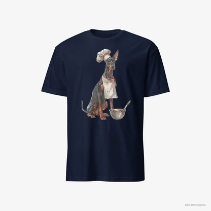 Dobermann Ready for Some Cooking Navy T-Shirt