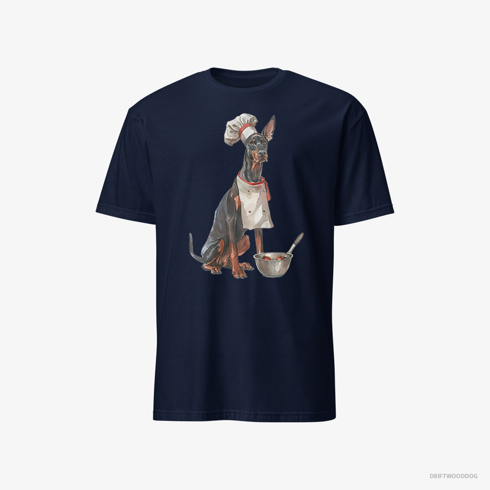 Funny Dobermann Ready for Some Cooking – Women's T-Shirt Navy – Classic