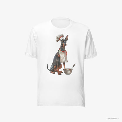 Dobermann Ready for Some Cooking White T-Shirt