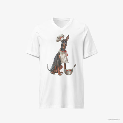 Dobermann Ready for Some Cooking White T-Shirt