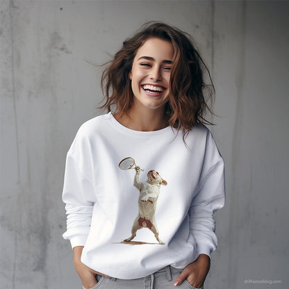 French Bulldog Hitting the Tennis Court Sweatshirt – Custom Dog Sweatshirt for Women