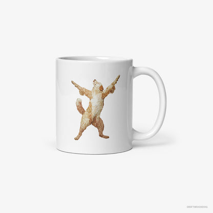 Golden Retriever Doing Yoga White Mug