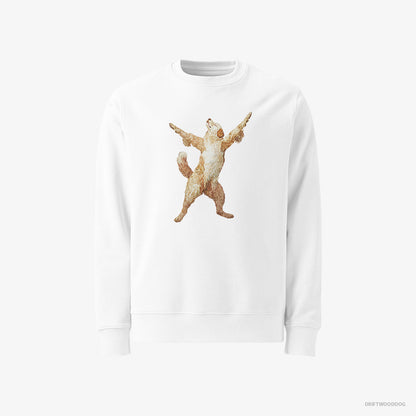 Golden Retriever Doing Yoga White Sweatshirt