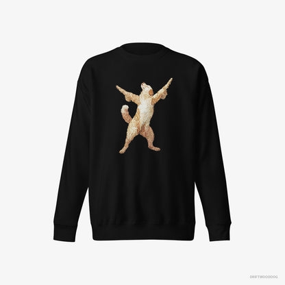 Golden Retriever Doing Yoga Black Sweatshirt