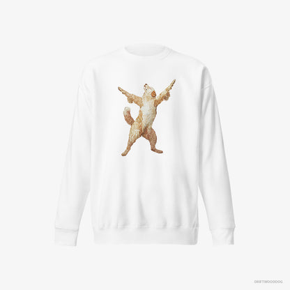 Golden Retriever Doing Yoga White Sweatshirt