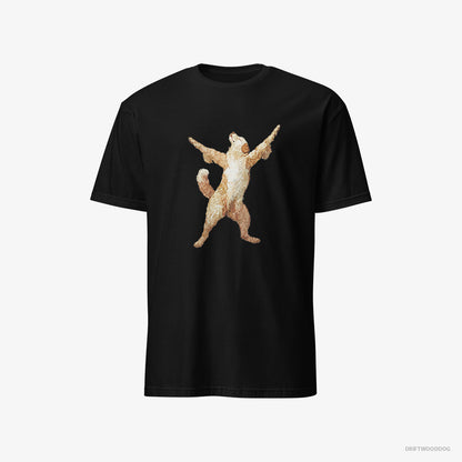 Golden Retriever Doing Yoga Black T-Shirt