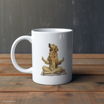 Peaceful Golden Retriever Meditating during Yoga Mug – Cute Dog-Themed Mugs | Perfect Gifts for Dog Lovers