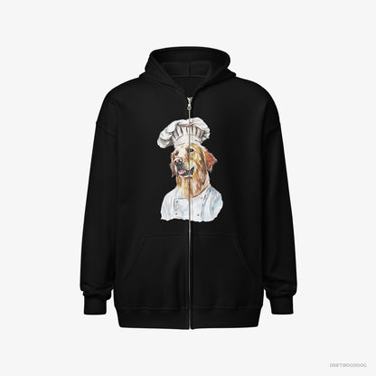 Golden Retriever Coming to Cook Black Hoodie