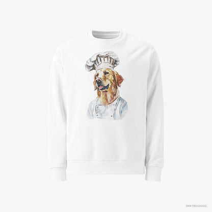 Golden Retriever Coming to Cook White Sweatshirt