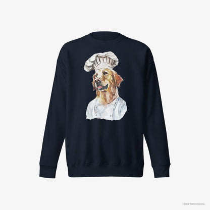 Golden Retriever Coming to Cook Navy Sweatshirt